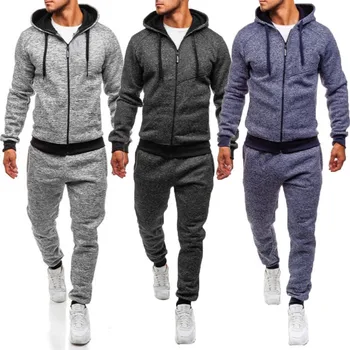 

Men's Autumn Winter Patchwork Sweatshirt Top Pants Sets Sports Suit Tracksuit Slim Fit Tees Sweatshirt Brand Clothing Summer