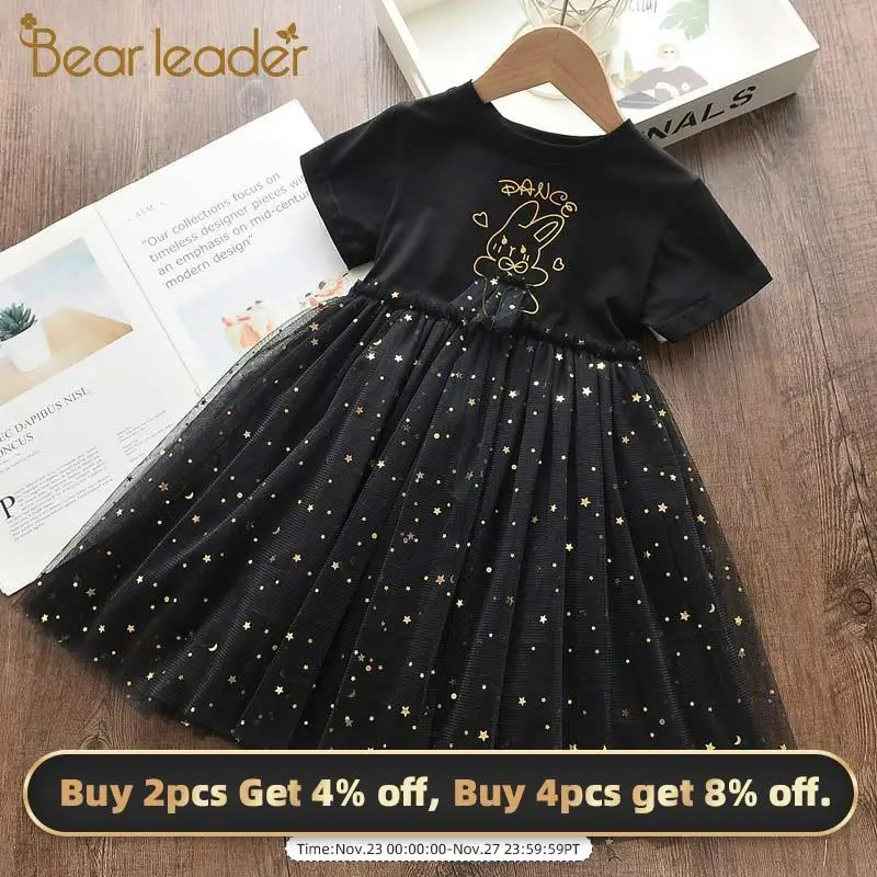 Bear Leader/милые платья для девочек Новинка 2020 года Летние детские костюмы принцессы
