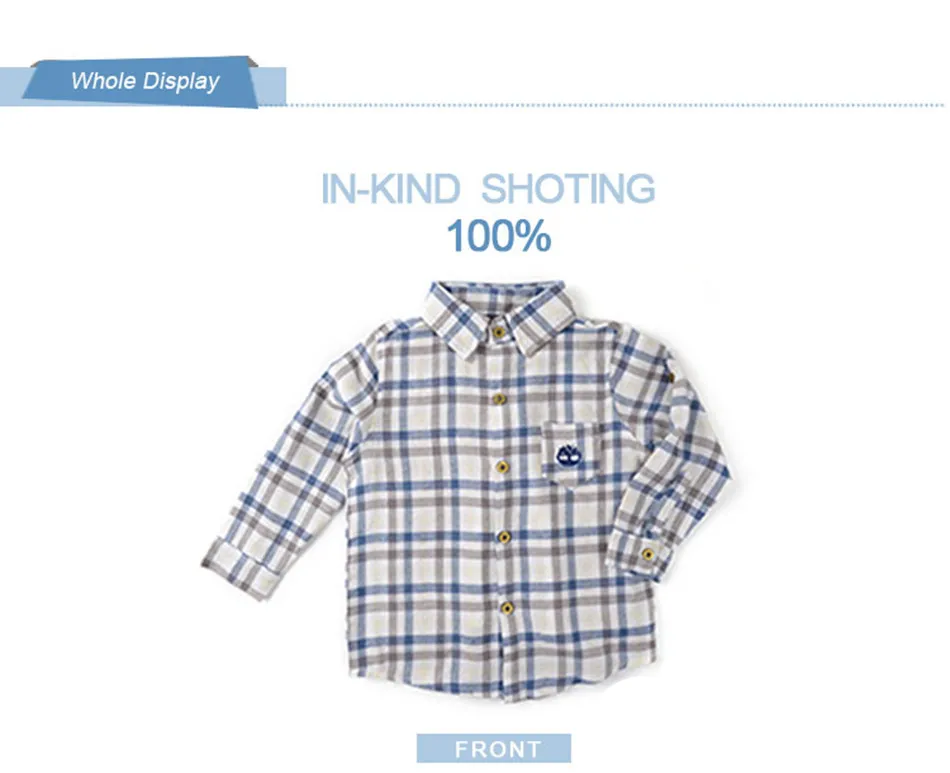 Kavkas Kids Boy Tops Factory Price Autumn Outdoor Wear 100%Cotton Striped Color Long Sleeve Child Boy Shirt