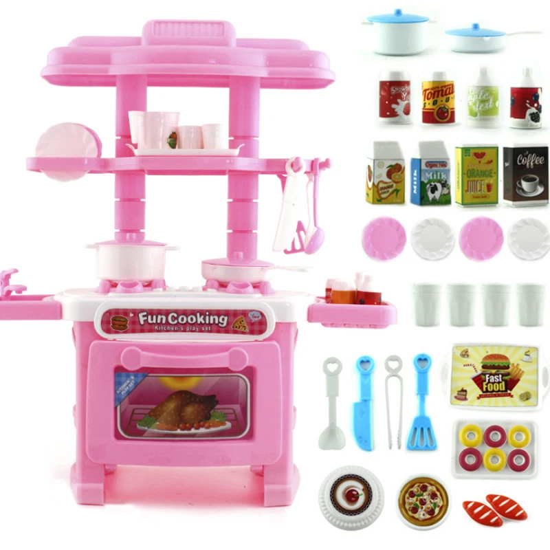 Специальное предложение; низкая цена! детский кухонный набор, детская кухонная игрушка, модель для приготовления пищи, цветная развивающая игрушка для девочек, D231