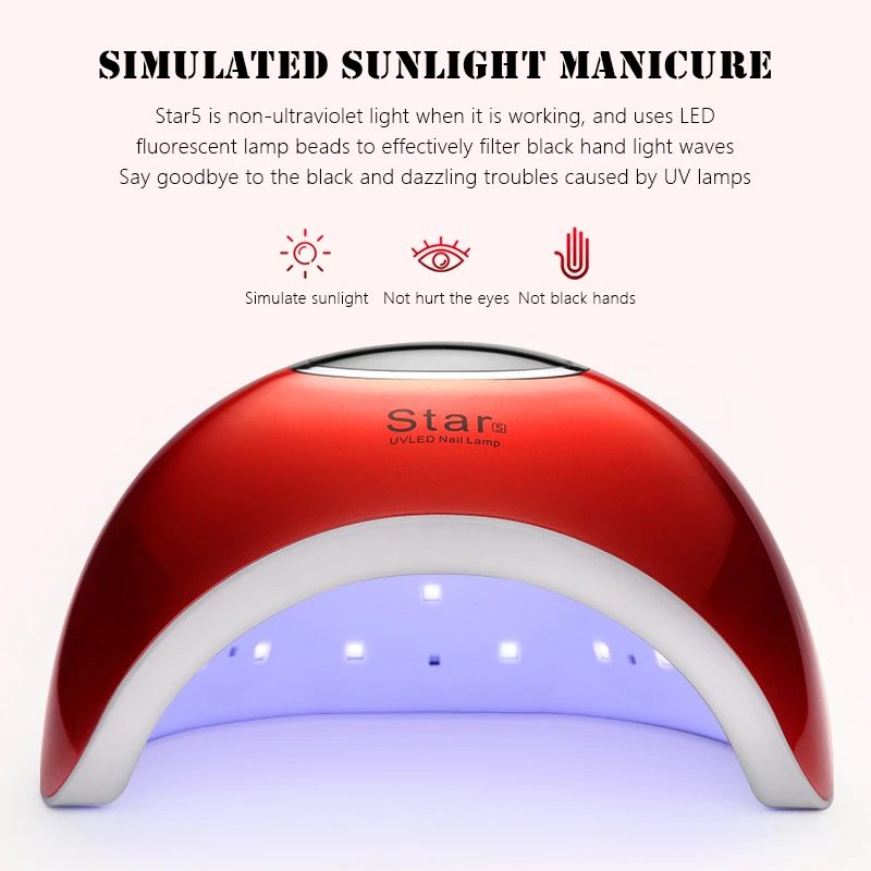 

72W Nail Dryer UV LED Lamp for Manicure Nail Lamp for Drying Nails Phototherapy Machine Gel Curing 33 Lights Intelligent Sensing