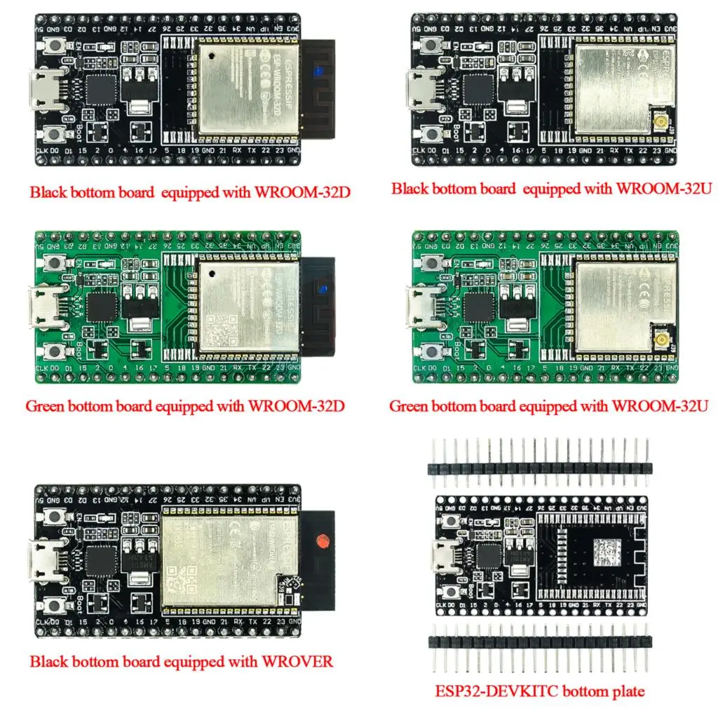 ESP32-DevKitC Совет по развитию ESP-WROOM-32D ESP-WROOM-32U WI-FI + Bluetooth IoT NodeMCU-32 ESP32 Беспроводной
