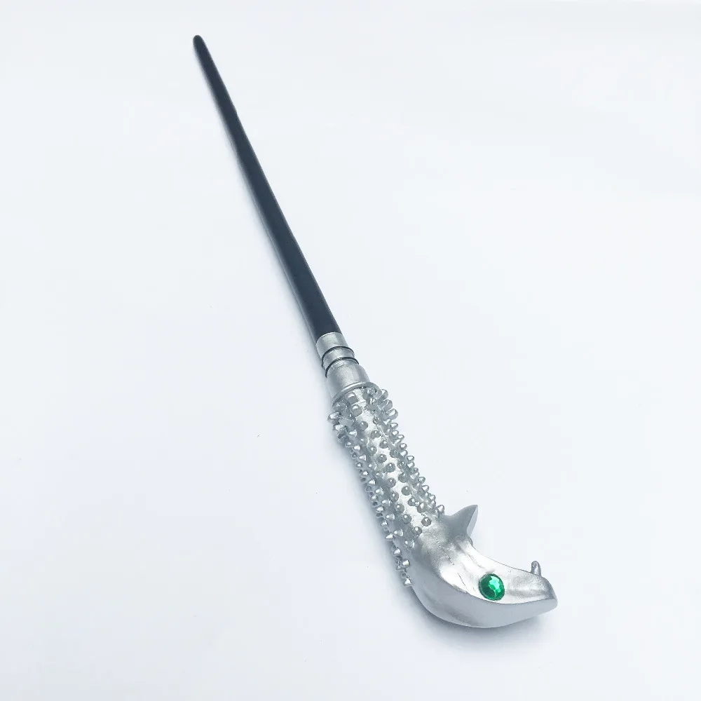 Kopen Colsplay Film Harry Metalen Kern Nieuwste Kwaliteit Deluxe COS Lucius Malfidus Toverstokjes Stick met Geschenkdoos Verpakking