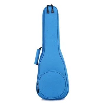 

21 Inch Cotton Ukulele Bag Soft Case Gig Waterproof Oxford Cloth Ukelele Hawaii Four String Guitar Backpack Blue