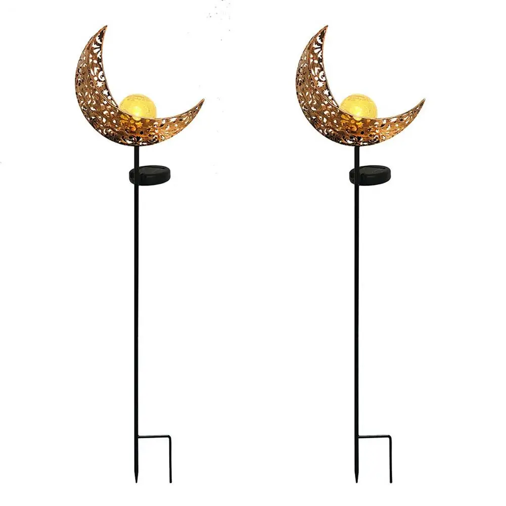 SOLLED LED Waterproof Solar Powered Hollow Out Moon Outdoor Lawn Lamp for Landscape Garden Decor
