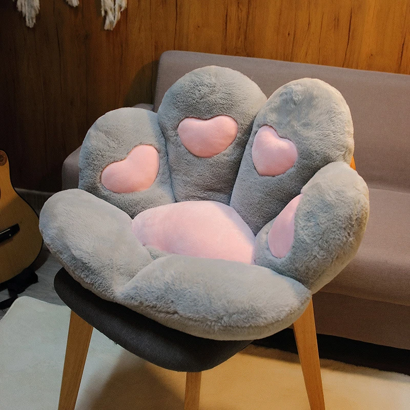 Chair Cushions, Cute Cat Paw Shape Plush Seat Cushions for Home Office Hotel Café New Style 2021 