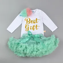 Для малышей, комплект из 3 предметов повязка на голову Ромпер детская юбка-пачка, одежда для дня рождения, костюм ко Дню Святого Валентина вечерние праздничная одежда на День независимости США, Детские Вечерние