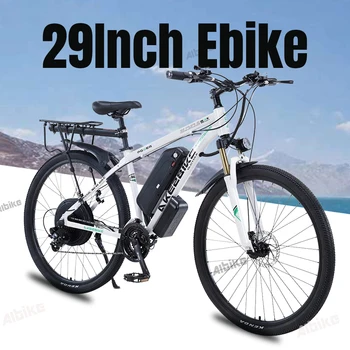Herren-MTB-E-Bike, 29Zoll, Rahmen-Aluminium-Legierung, 21-Gänge-Scheibenbremsen, 18 Zoll Rahmen Erwachsene 1