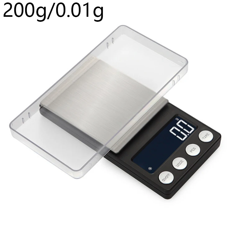 Электронный мини ЖК-дисплей цифровые весы для драгоценных камней, выполненные из 100/200/300/500g 0,01/0,1 г Высокая точность Карманный с подсветкой ювелирные изделия Вес для Кухня - Цвет: 200g 0.01g