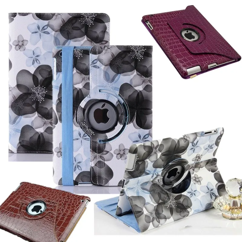 

Painting PU Leather Stand Case For Apple iPad mini Case 360 Degree Rotating crocodile Cover For iPad mini 1 2 3 7.9 Capa High Qu