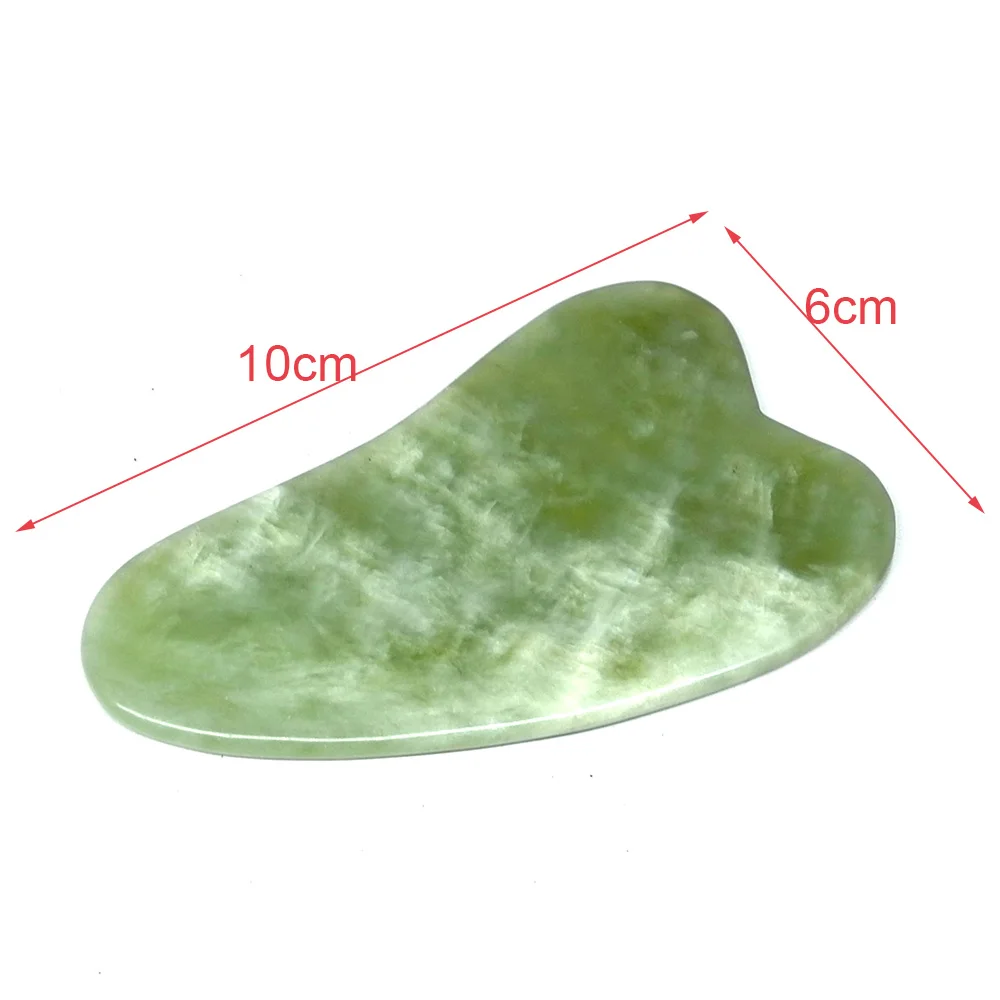 Jade Gua Sha соскабливающий массажер для тела, царапающийся камень Guasha, спа нефритовый скребок для лица, спины, забота о здоровье, против морщин - Цвет: 1pcs