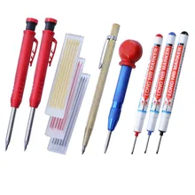 

10PCS Carpenter Pencils Set With 18PCS Built-in Pencil Refills Mechanical Drawing Pencils Marker Marking Tool For Woodworking