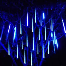 30cm 50cm 8 Tubes Waterproof Meteor Shower Rain LED String Lights Outdoor Christmas Decoration for Home Tree EU/US/UK/AU Plug
