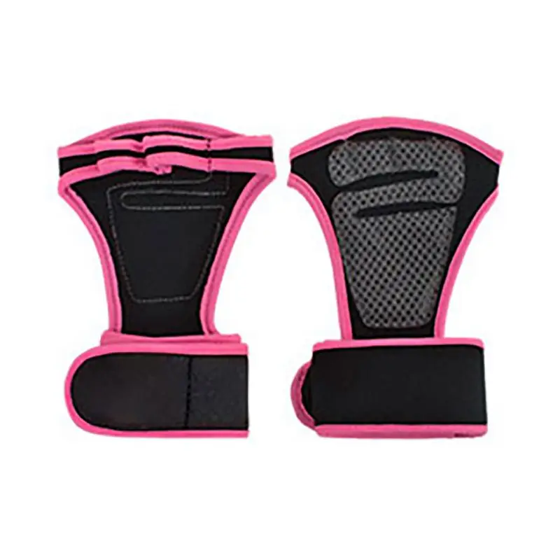Розовый 1 пара Фитнес перчатки с антискользящим покрытием опора для запястий пены коврик для защиты рук Обёрточная бумага перчатки тренажерный зал Аксессуары для силовых тренировок - Цвет: Розовый