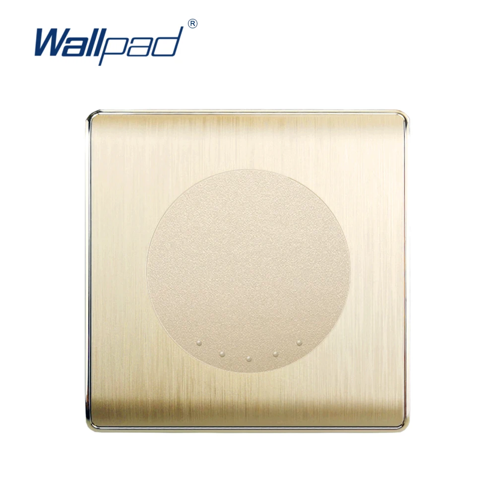 

Wallpad 2020 1 Gang Reset Wall Light Switch Gold PC Brushed Panel For Home