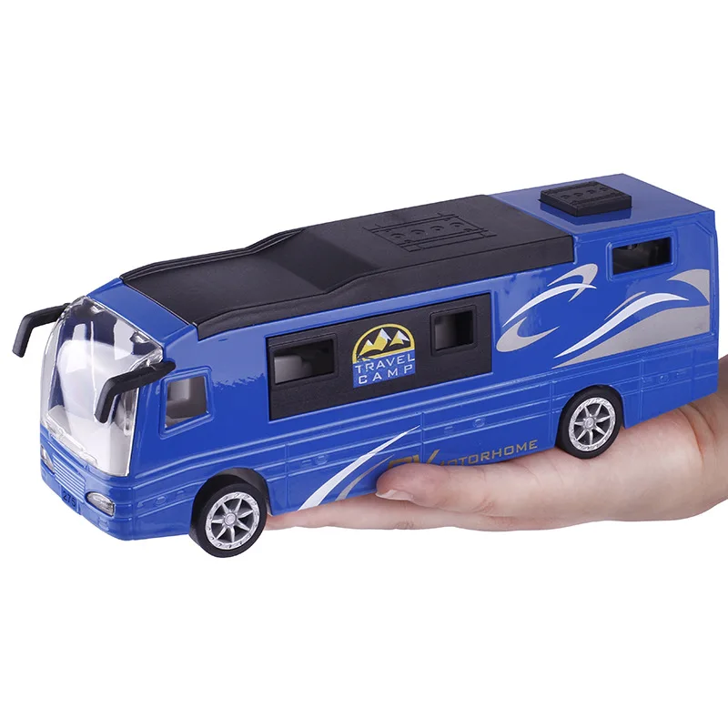 

Diyaduo Metal Car Bus Caravan Model CHILDREN'S Toy Sound And Light Warrior Comes with Small Racing Car 275 Non-Packaging