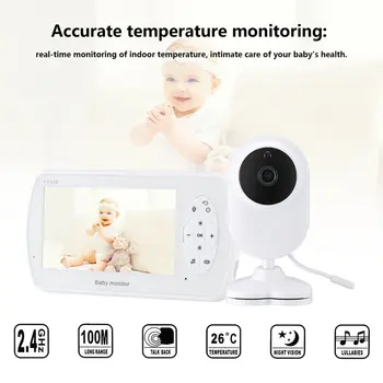 

4.3 inch Video Baby Monitor with Camera Two-way Audio Nanny Baby Security Camera Babyphone Night Vision Temperature Detection