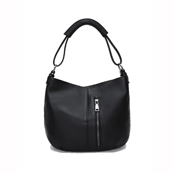 

6 Colors HOBO Girl's 100% Natural Cowhide Shoulder Bag, Women Genuine Leather Bags, Female Cross body Messenger Bag, A433