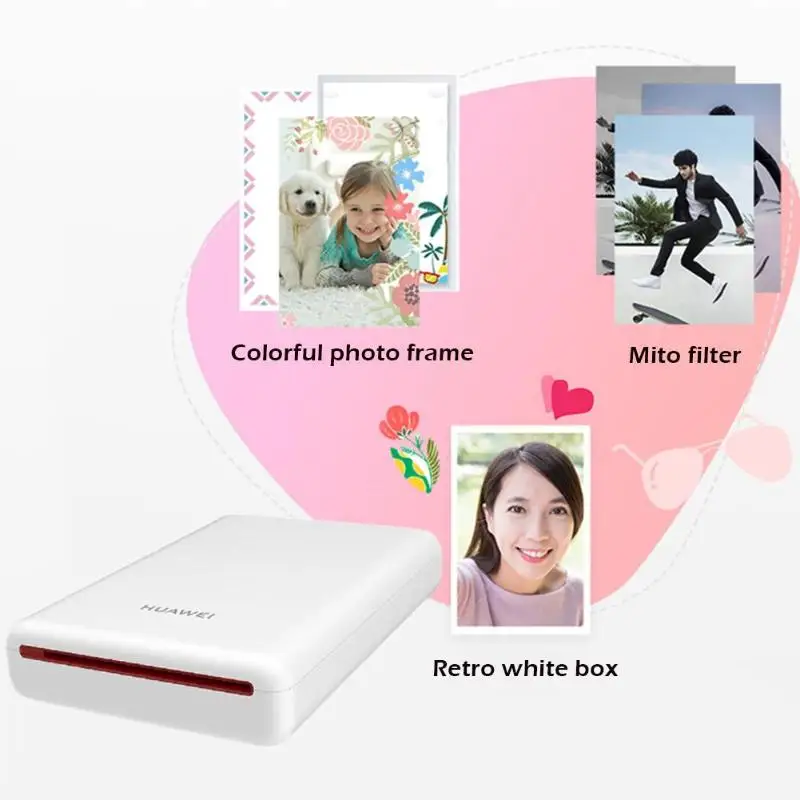 Huawei Zink принтер для мобильных телефонов портативное экстремальное скоростное соединение bluetooth скорость DIY принтер поддержка для Android 8,0 IOS 10.0.2