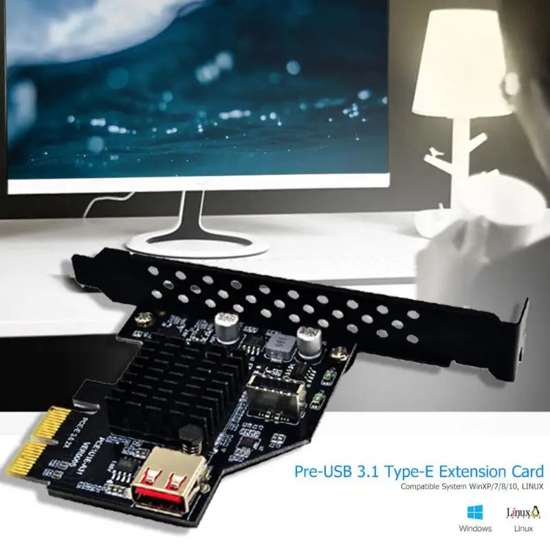 Настольная Передняя карта расширения USB3.1 type-E USB 2,0 PCI-Express 3,0X2 адаптер оснащен высокопроизводительной 125x85x18,5 мм