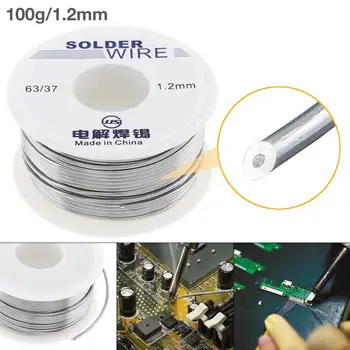 

63/37 100g 1.2mm No-clean Rosin Core Solder Tin Wire Reel Tin Lead Wire with 2% Flux Low Melting Point Electric Soldering Iron