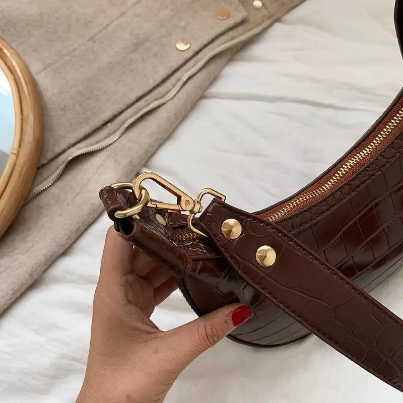 Stone Pattern Retro PU Leather Crossbody Bags for Women Small Shoulder Messenger Bag Lady Phone Handbags Casual Purses