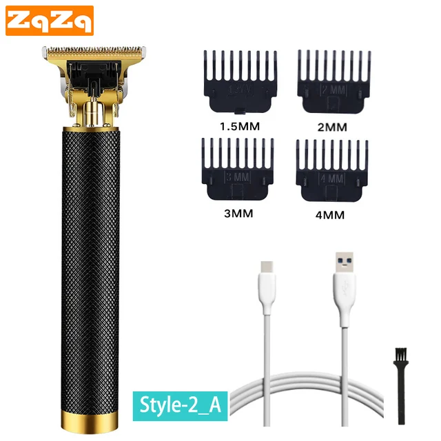 ZqZq Hair Trimmer Clipper Rechargeable Hair Clipper,Men Trimmer Electric Shaver Barber Machine Rechargeable Cutter Barbershop Style-2-A