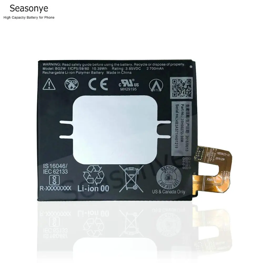 Seasonye Retail / Bulk Genuine 2700mAh 10.39Wh BG2W Phone Replacement Battery For HTC Google Pixel 2B 2 Muski | Мобильные телефоны