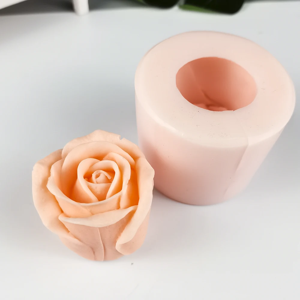 Big Pretty 3D Rose Flowers Mold Lifelike Rose Floral Soap Molds Silicone  Candle Epoxy Resin Crafts Mould Bouquet Making Moulds