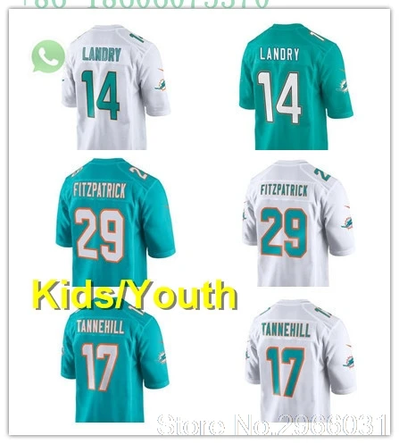 А+++ качественные детские Молодежные джарвисы Лэндри 14 Minkah Fitzpatrick 29 ryan tannehilt 17 jersey
