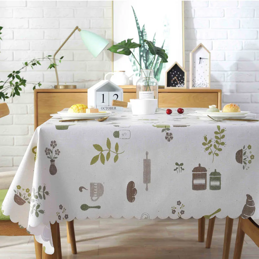 Pastoral Table Cloth Cover PVC Waterproof Tablecloths Background Cloth Plastic Table Cloth Home Decor Manteles Toalha De Mesa
