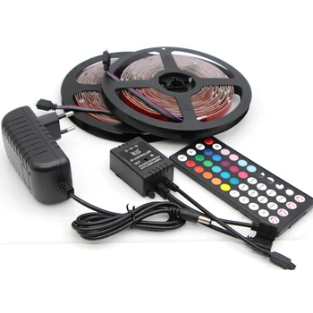 

RF 44key music controller +12v power supply + SMD 12v 2835 5050 10m 20m led strip Suitable for living room background wall party