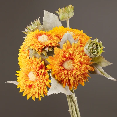 Искусственные цветы в американском деревенском стиле, очень красивые Подсолнухи, 1 букет, Декоративные искусственные цветы, декор для домашнего стола - Цвет: Цвет: желтый