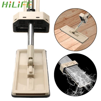 

HILIFE Automatic Spin Free Hand Washing Magic Mop Self-Wringing Flat Mop Lazy Home Cleaner 360 Rotating
