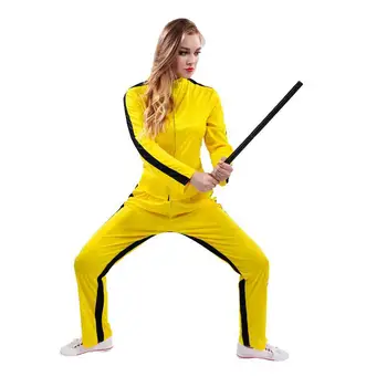 

Woman Yellow Kill Bill Costumes Halloween Party Fearful Killer The Bride Cosplay Fancy Outfits For Adult Female