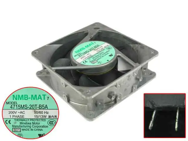 NMB MAT 4715MS 20T B5A Вентилятор охлаждения сервера AC 200V 15W 120x120x38mm|square fan|fan ac200v fan |
