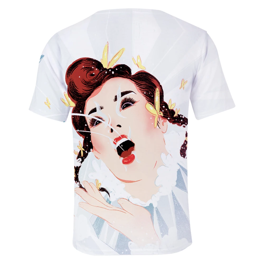 Модная певица bjork 3D футболка для мальчиков и девочек, лето, крутой короткий рукав Харадзюку, высокое качество, удобная повседневная футболка с 3D принтом