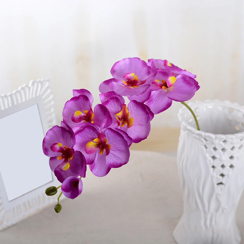 Модная Орхидея, искусственные цветы DIY искусственная Орхидея, Бабочка, Шелковый цветок букет фаленопсис Свадебные украшения для дома