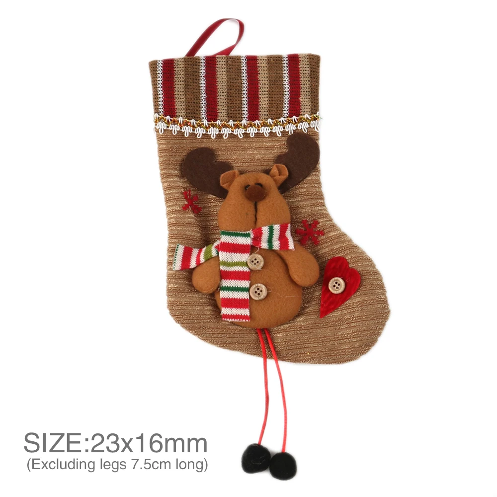 David accessories 5 шт./лот 25*13 см рождественские носки Подарочный пакет DIY Упаковка Подарочная Материал вечерние украшения дома, 5Yc7716 - Цвет: 1091282003