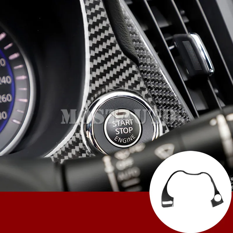 Для Infiniti Q50 углеродное волокно Передняя панель края рельефная Накладка для отделки 2013- 1 шт