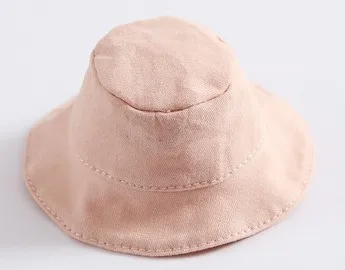 pink 1 шт 5 см милые OB11 шапка для кукол круглый Рыбацкая шляпа для ob11 1/12 мягкого плюша; аксессуары для куклы - Цвет: pink