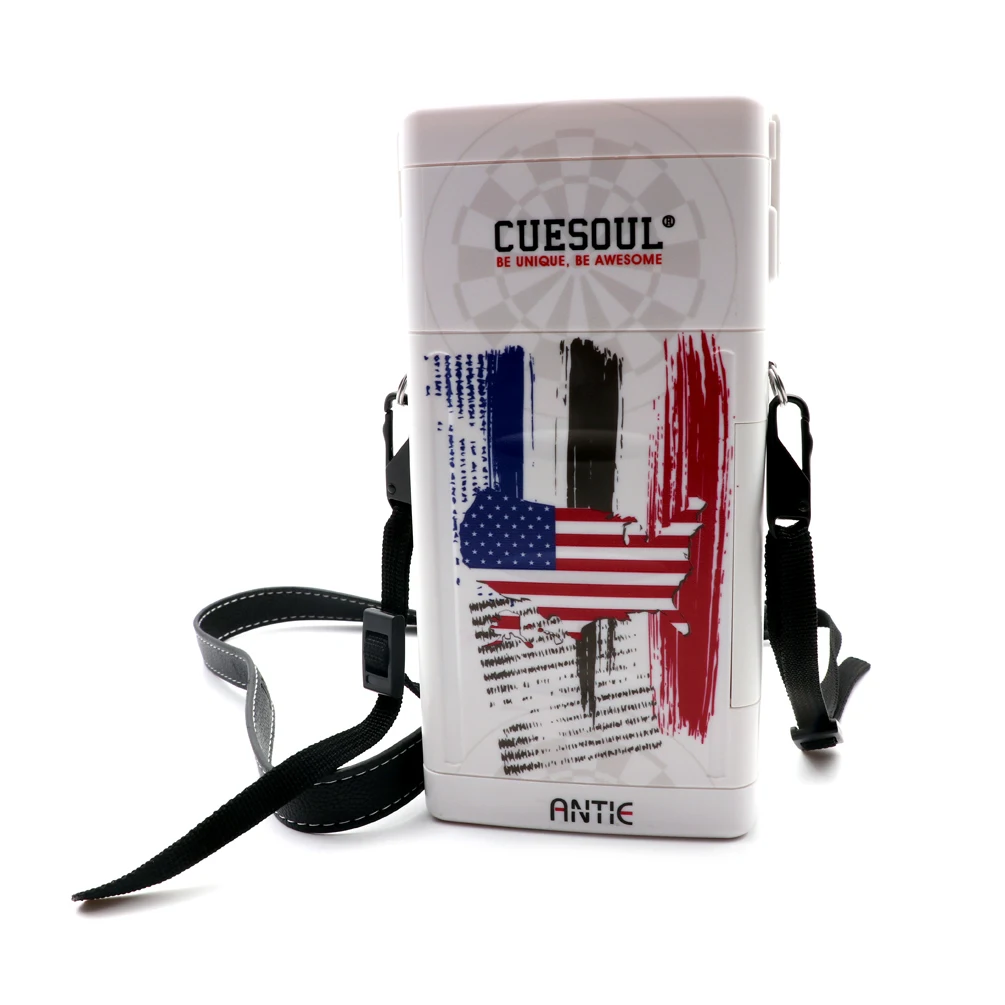 CUESOUL ANTIE Hard Dart Case for Steel Tip Darts/Soft Tip Darts-American Flag Design