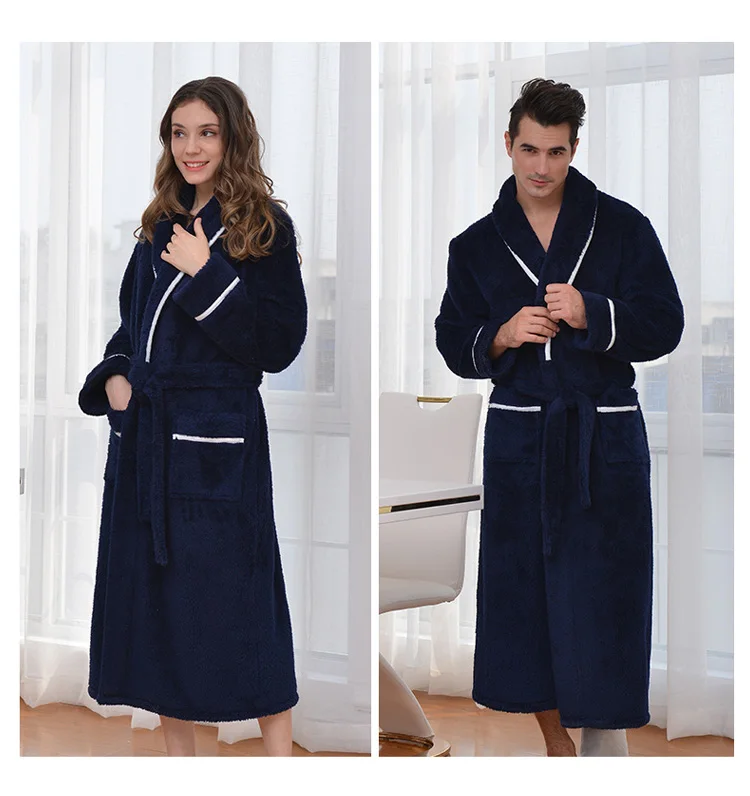 Зимнее кимоно унисекс, плюшевая удлиненная шаль, банный халат, домашняя одежда с длинными рукавами и v-образным вырезом, одежда для сна, пальто для мужчин, albornoz hombre, мех