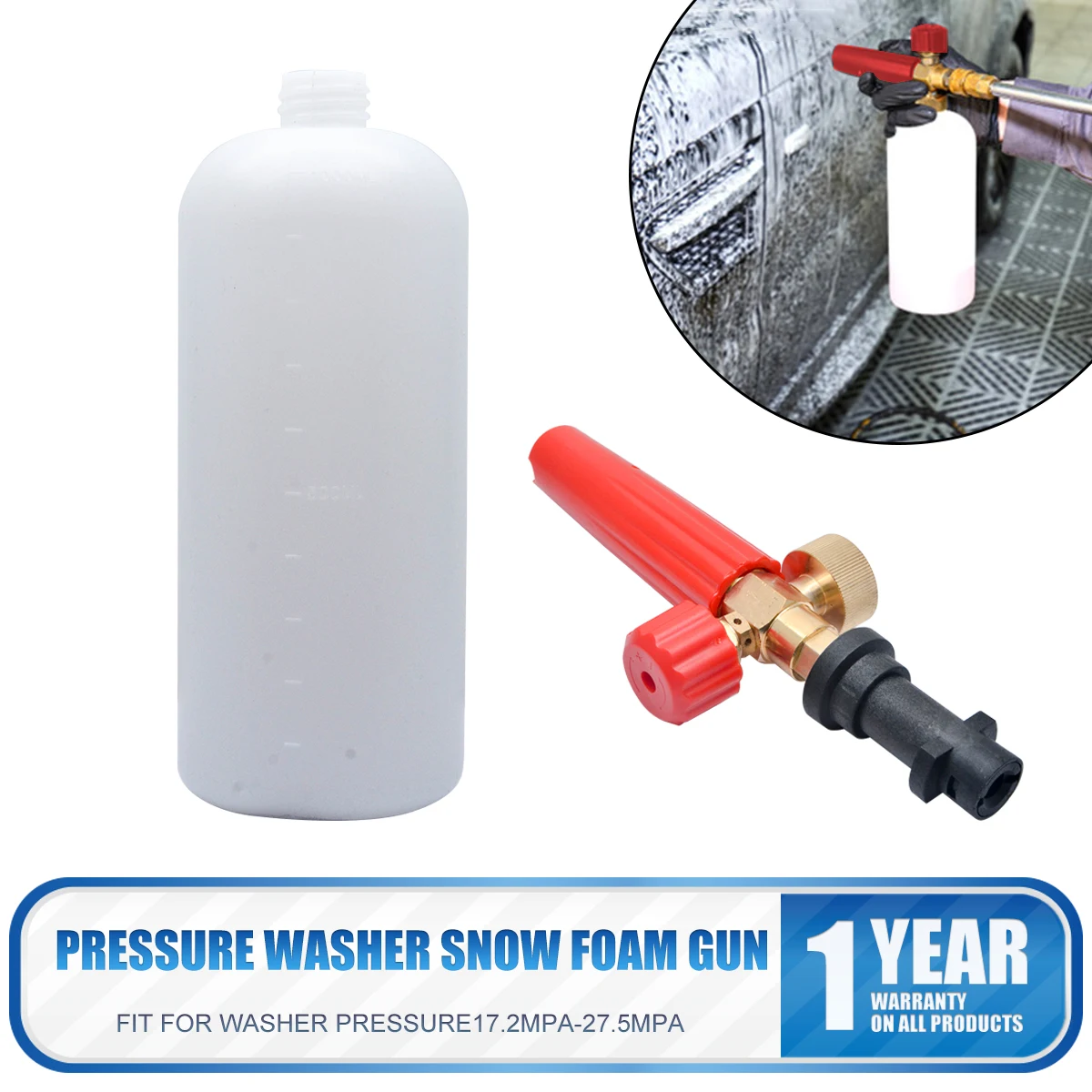 

1pcs Foam Gun for Car Pressure Washer Car Caravan Outdoor Camper Pressure Washer Snow Foam Gun Pump
