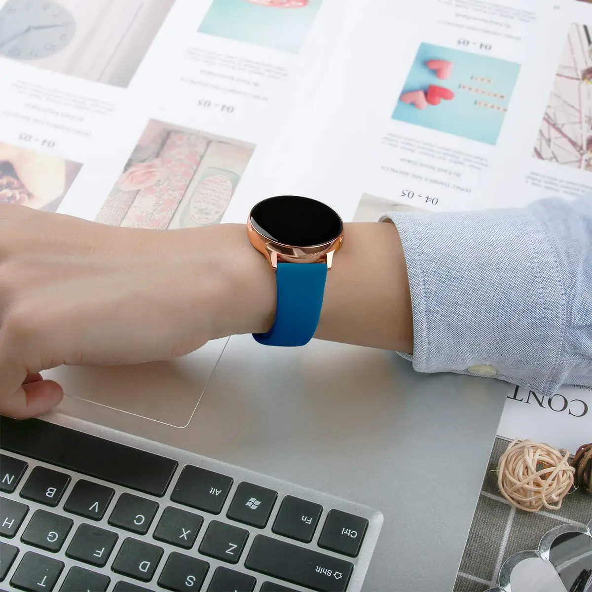 20/22mm Watch band For Samsung Active 2 44mm 42mm/46mm Gear S3 Silicone bracelet amazfit GTS/GTR Huawei wtach GT 2/2e/pro strap