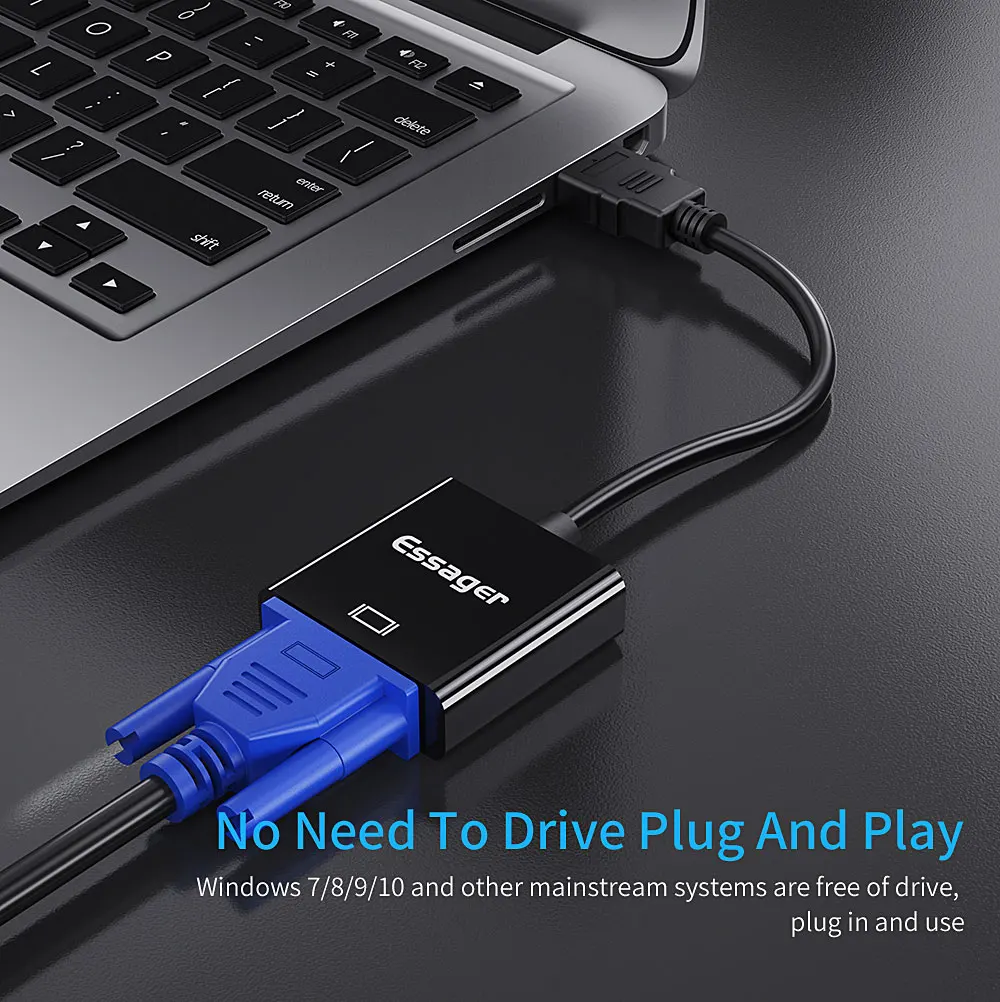 Essager HDMI к VGA адаптер видео кабель 1080P HDMI Мужской к VGA Женский конвертер цифровой аналоговый для PS4 ПК ноутбук ТВ VGA к HDMI