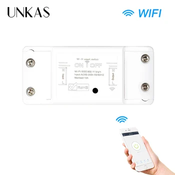 

UNKAS Tuya WiFi Smart Light Switch Universal circuit breaker Timer Smart Life APP Wireless Control with Alexa Google Home