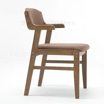 

Real wood the Nordic chair contracted back restaurant chair recreational chair cloth art home computer desk chair
