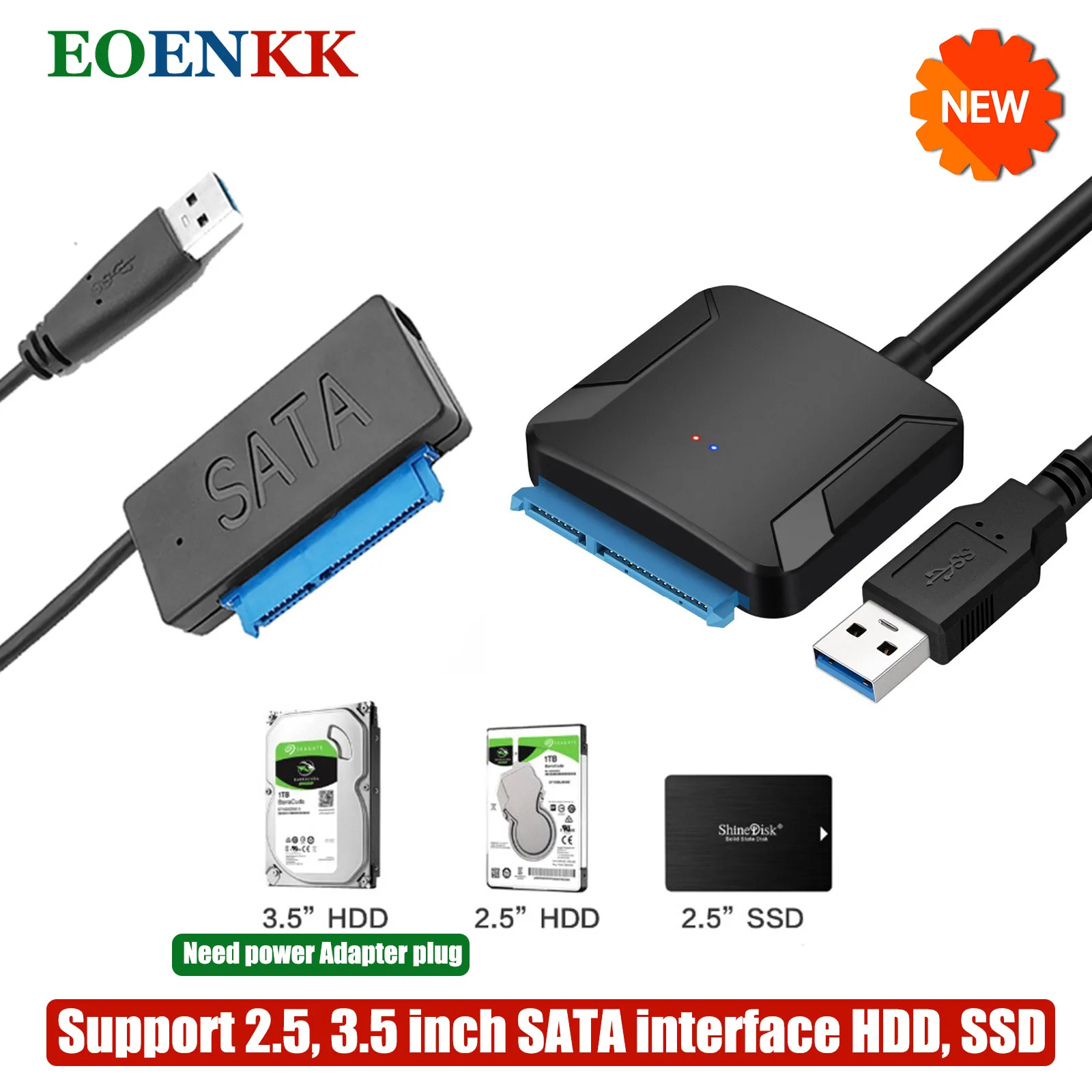 Tanio USB do SATA 3 kabel Sata do