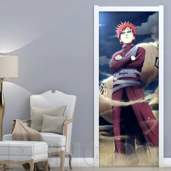 

Print Artwork 3D Door Sticker Animation Naruto Picture Self Adhesive Decal Home Decor For Living Room Waterproof Paper Poster